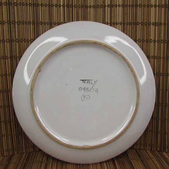 Vintage Peasant Village Italian Pottery Hand Painted Fruit Banana 8.25" Plate - Picture 5 of 5